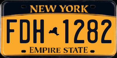 NY license plate FDH1282