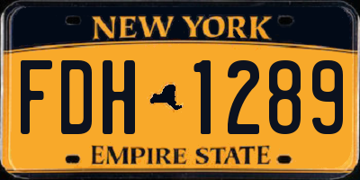 NY license plate FDH1289