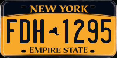 NY license plate FDH1295