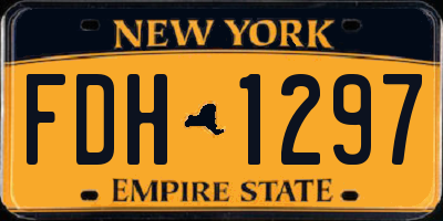 NY license plate FDH1297