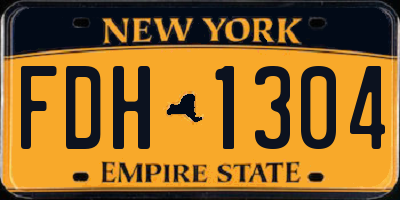 NY license plate FDH1304