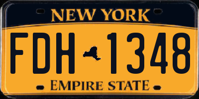 NY license plate FDH1348