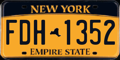 NY license plate FDH1352