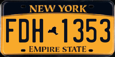 NY license plate FDH1353