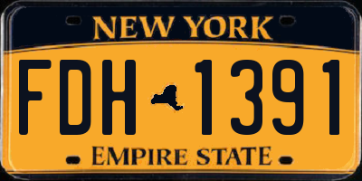 NY license plate FDH1391