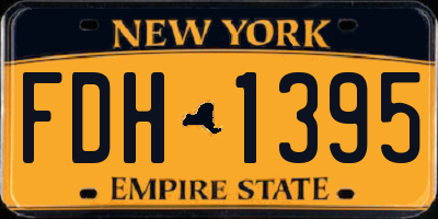 NY license plate FDH1395