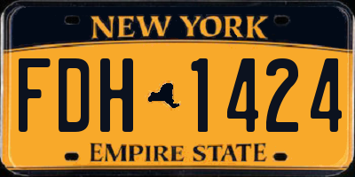 NY license plate FDH1424