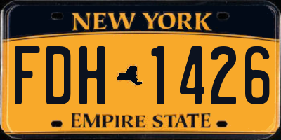 NY license plate FDH1426
