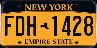 NY license plate FDH1428