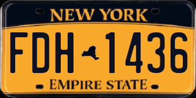 NY license plate FDH1436