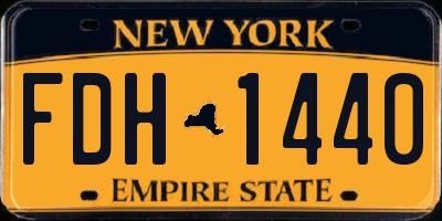 NY license plate FDH1440