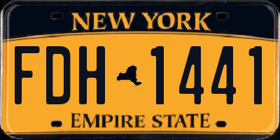 NY license plate FDH1441