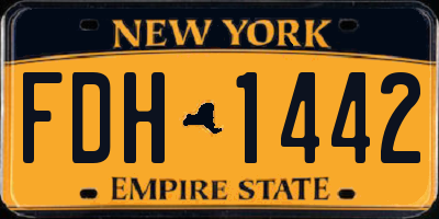 NY license plate FDH1442