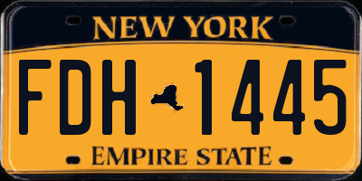 NY license plate FDH1445