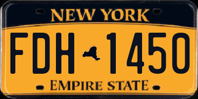 NY license plate FDH1450
