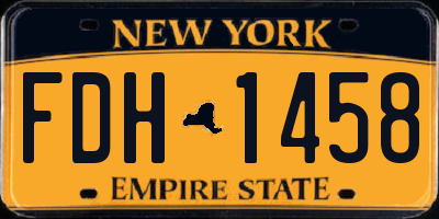 NY license plate FDH1458