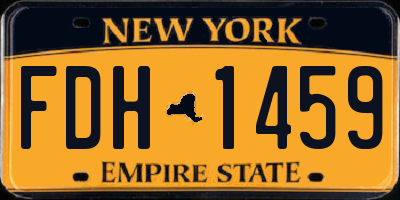 NY license plate FDH1459