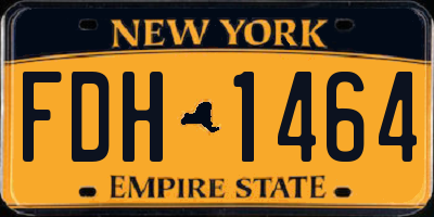 NY license plate FDH1464
