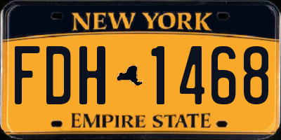 NY license plate FDH1468