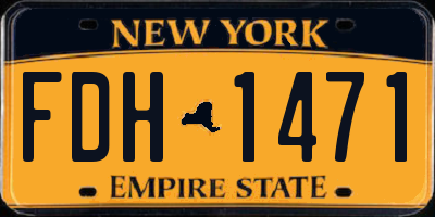 NY license plate FDH1471