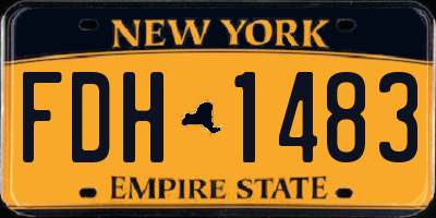 NY license plate FDH1483