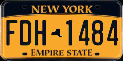 NY license plate FDH1484