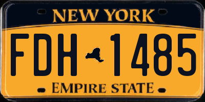 NY license plate FDH1485