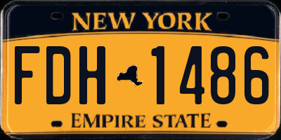 NY license plate FDH1486