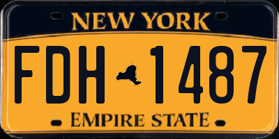 NY license plate FDH1487