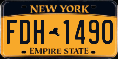 NY license plate FDH1490