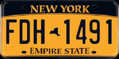 NY license plate FDH1491