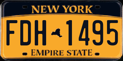 NY license plate FDH1495