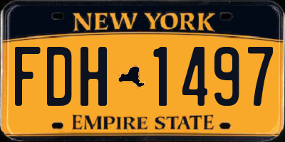 NY license plate FDH1497