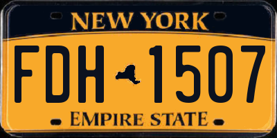 NY license plate FDH1507
