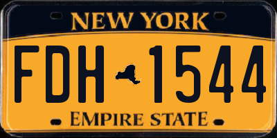 NY license plate FDH1544