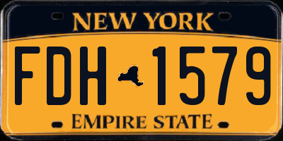 NY license plate FDH1579