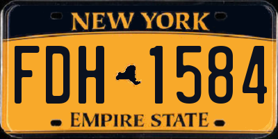 NY license plate FDH1584