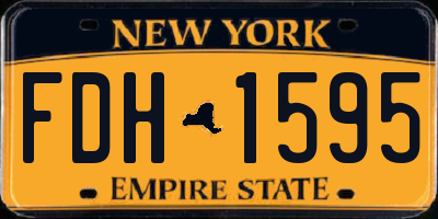 NY license plate FDH1595