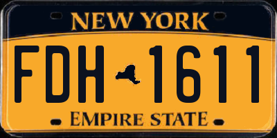 NY license plate FDH1611