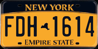 NY license plate FDH1614