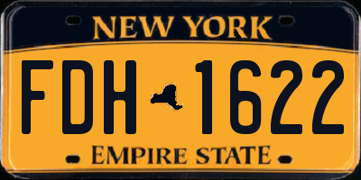 NY license plate FDH1622