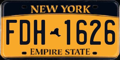 NY license plate FDH1626
