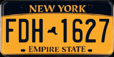 NY license plate FDH1627