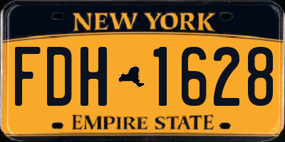 NY license plate FDH1628