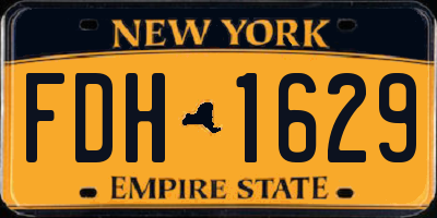 NY license plate FDH1629
