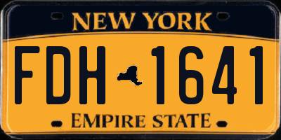 NY license plate FDH1641