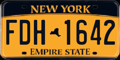 NY license plate FDH1642
