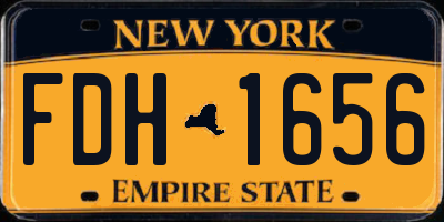 NY license plate FDH1656
