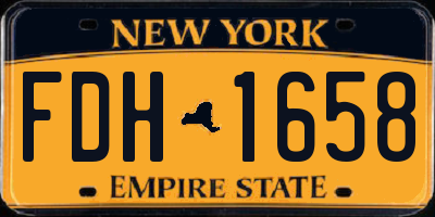 NY license plate FDH1658