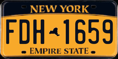 NY license plate FDH1659